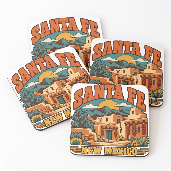 Item preview, Santa Fe Gift - Vintage Santa Fe New Mexico Travel Art designed and sold by RedRubyBubble.