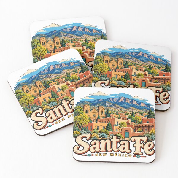 Item preview, Hand Drawn Santa Fe New Mexico Travel Souvenir Landmark Gift designed and sold by MichaeIRellov.