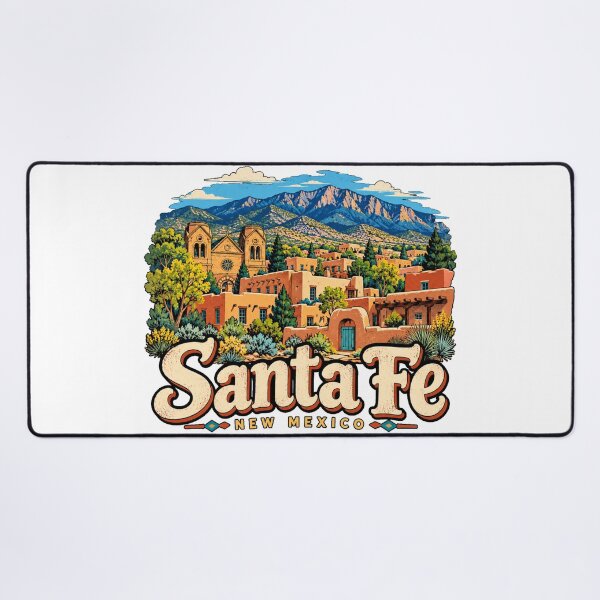 Item preview, Hand Drawn Santa Fe New Mexico Travel Souvenir Landmark Gift designed and sold by MichaeIRellov.