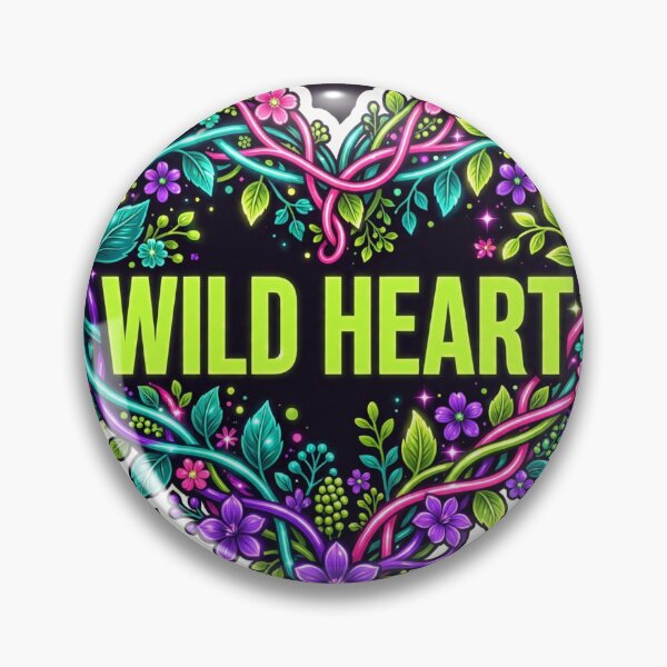 Item preview, Wild Heart Neon Floral Heart Sticker designed and sold by MojoHill.
