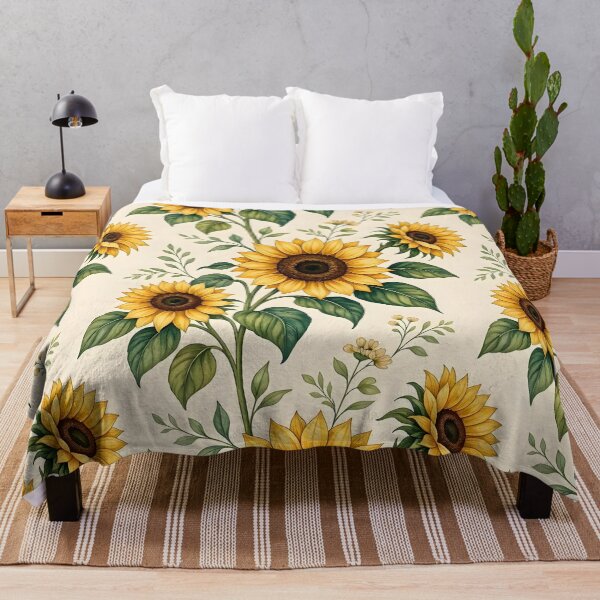 Item preview, Golden Sunflower Garden Pattern designed and sold by Sybille-Yates.
