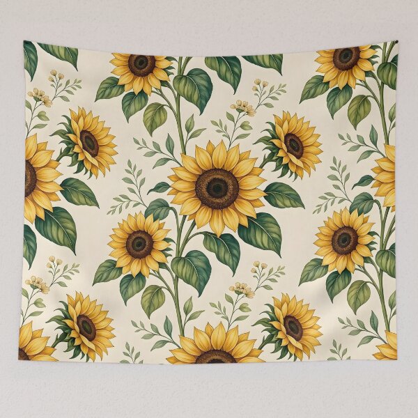 Item preview, Golden Sunflower Garden Pattern designed and sold by Sybille-Yates.