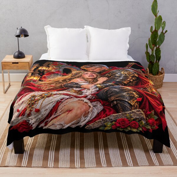 Item preview, Dark Fantasy Knight – Crimson Roses and Eternal Devotion designed and sold by TroviTutto.