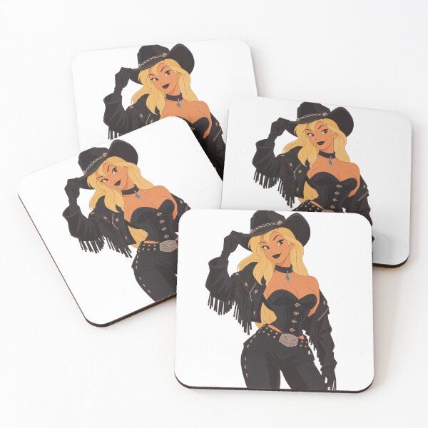 Item preview, Cowgirl Pin-Up – Retro Cartoon Outlaw designed and sold by  Hollow Moon Studios..