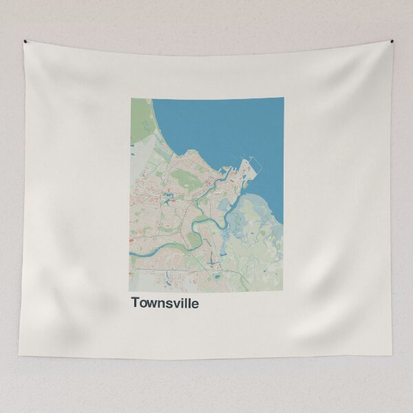Item preview, Townsville Minimalistic Map Art designed and sold by MapsNerd.