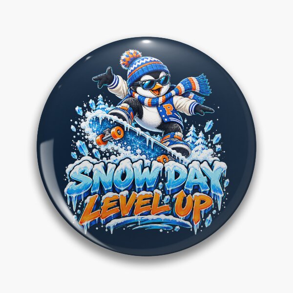 Item preview, Cool Skateboarding Penguin Snow Day Level Up designed and sold by M. Mamdouh Artworks.