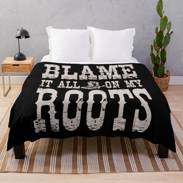 Item preview, Blame It All On My Roots - I'd Rather Be Line Dancing - Country Music Lover - Western Cowboy Hat Boots designed and sold by IdrisTalbot.