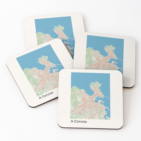Item preview, A Coruna Minimalistic Map Art designed and sold by MapsNerd.