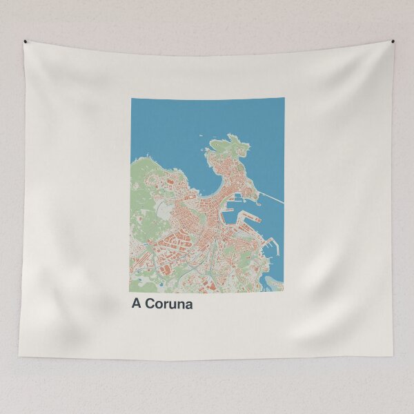 Item preview, A Coruna Minimalistic Map Art designed and sold by MapsNerd.