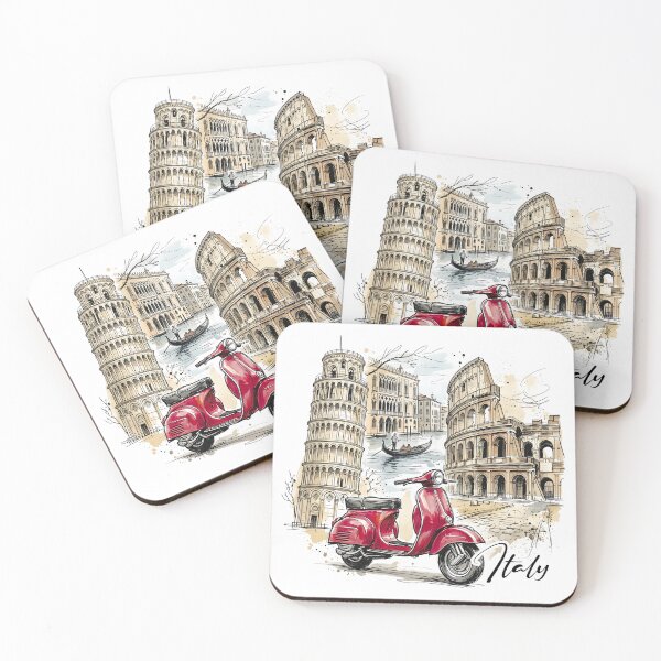 Item preview, Italy Watercolor Travel Art: Rome and Vespa designed and sold by EdwinkOne.