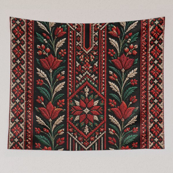 Item preview, Palestinian Tatreez Heritage Embroidery designed and sold by BrainCurves.
