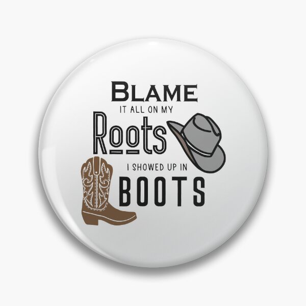 Item preview, Blame It All On My Roots - I'd Rather Be Line Dancing - Country Music Lover - Western Cowboy Hat Boots designed and sold by IdrisTalbot.