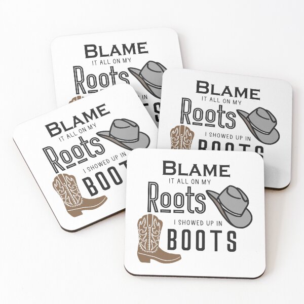 Item preview, Blame It All On My Roots - I'd Rather Be Line Dancing - Country Music Lover - Western Cowboy Hat Boots designed and sold by IdrisTalbot.