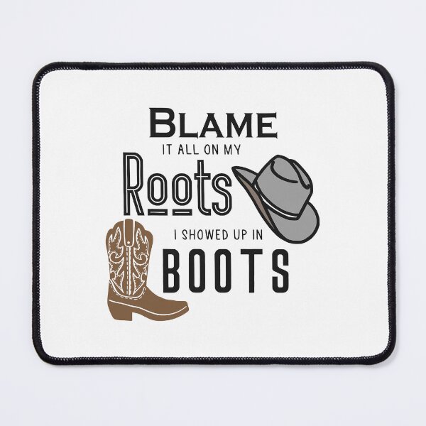 Item preview, Blame It All On My Roots - I'd Rather Be Line Dancing - Country Music Lover - Western Cowboy Hat Boots designed and sold by IdrisTalbot.