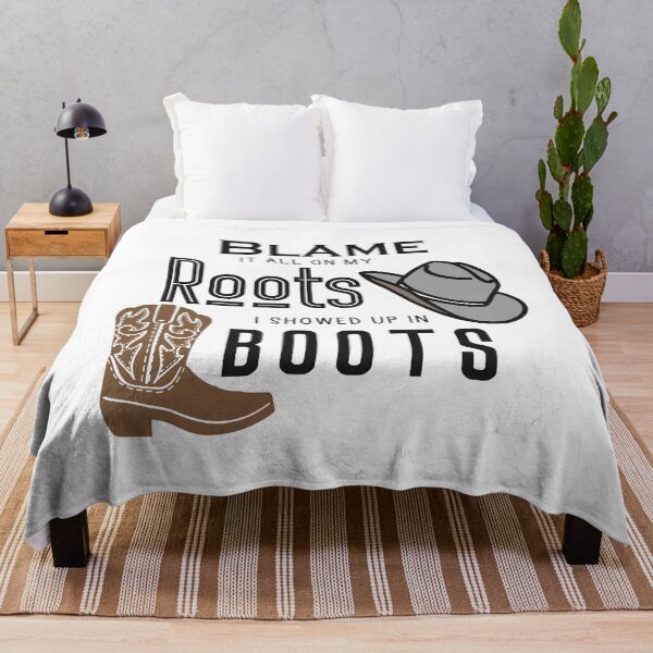 Item preview, Blame It All On My Roots - I'd Rather Be Line Dancing - Country Music Lover - Western Cowboy Hat Boots designed and sold by IdrisTalbot.