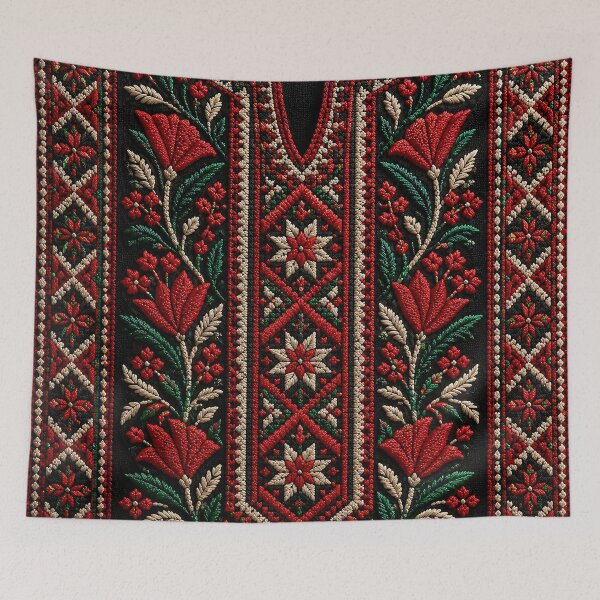 Item preview, Traditional Palestinian Floral Tatreez designed and sold by BrainCurves.