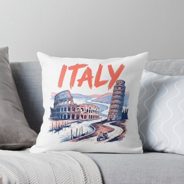 Item preview, Italy Travel Illustration: Rome and Pisa designed and sold by EdwinkOne.