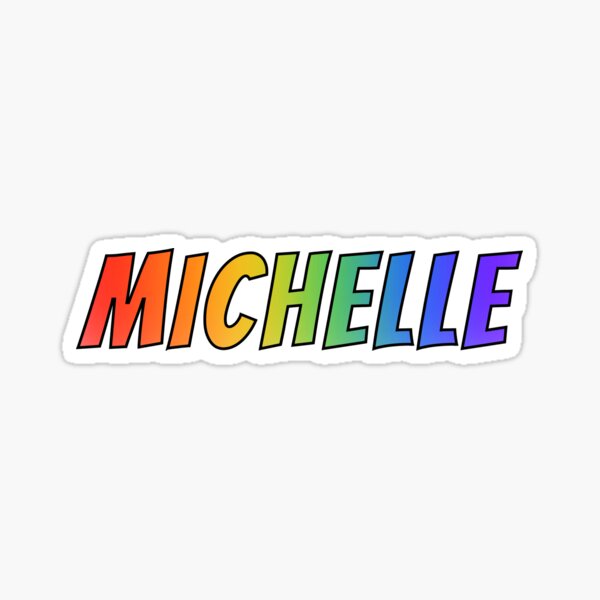 "MICHELLE" First Name Rainbow Gradient Pattern Sticker