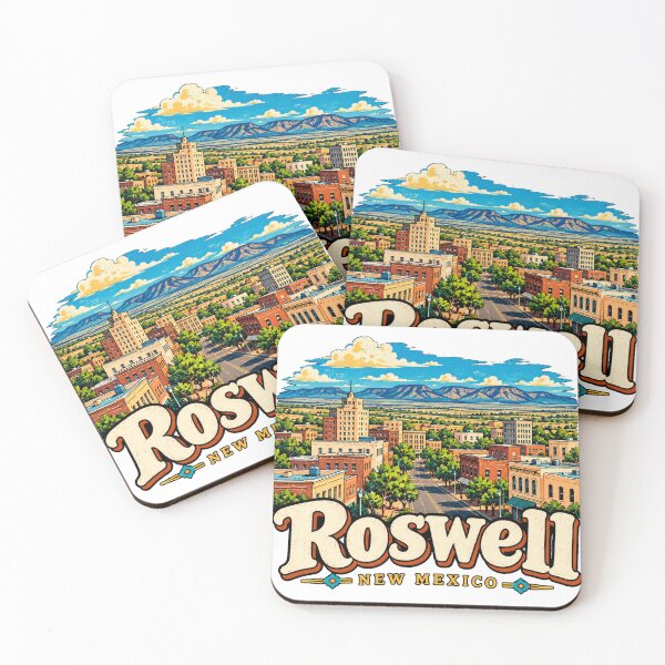 Item preview, Hand Drawn Roswell New Mexico Travel Souvenir Landmark Gift designed and sold by MichaeIRellov.