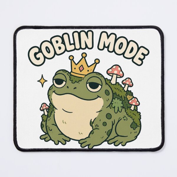 Item preview, Goblin Mode Toad Sticker - Goblincore Cottagecore Frog with Crown	 designed and sold by LearnFunStore.