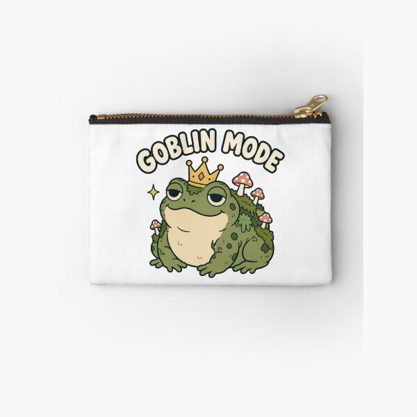 Item preview, Goblin Mode Toad Sticker - Goblincore Cottagecore Frog with Crown	 designed and sold by LearnFunStore.