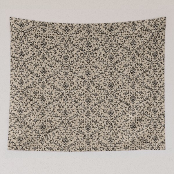Item preview, Elegant Black and Beige Vintage Floral Damask Pattern designed and sold by HO•Designs.