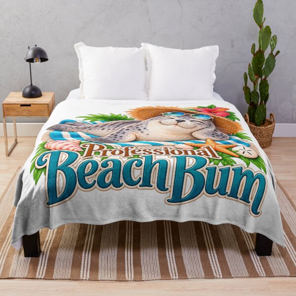 Item preview, Professional Beach Bum Funny Summer Seal designed and sold by J-CCreations.
