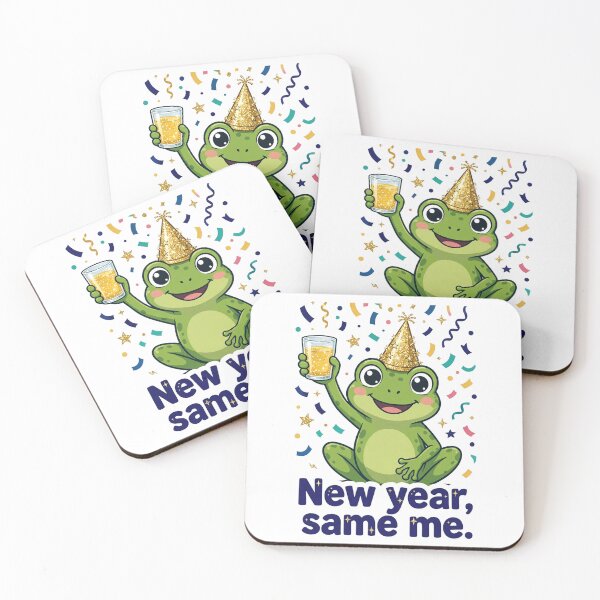 Item preview, New Year Same Me – Funny Frog Party Hat Anti-Resolution designed and sold by CozyCornerDesigns.