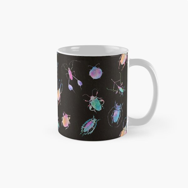Item preview, Whimsical Watercolor Bugs Pattern in Black designed and sold by Sukilopi.