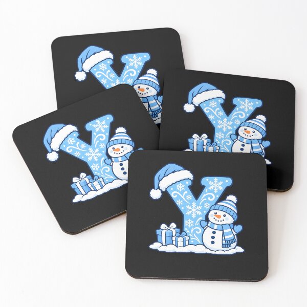 Item preview, Y Letter Christmas Initial Y Alphabet Winter Blue Snowman designed and sold by clothesy7.