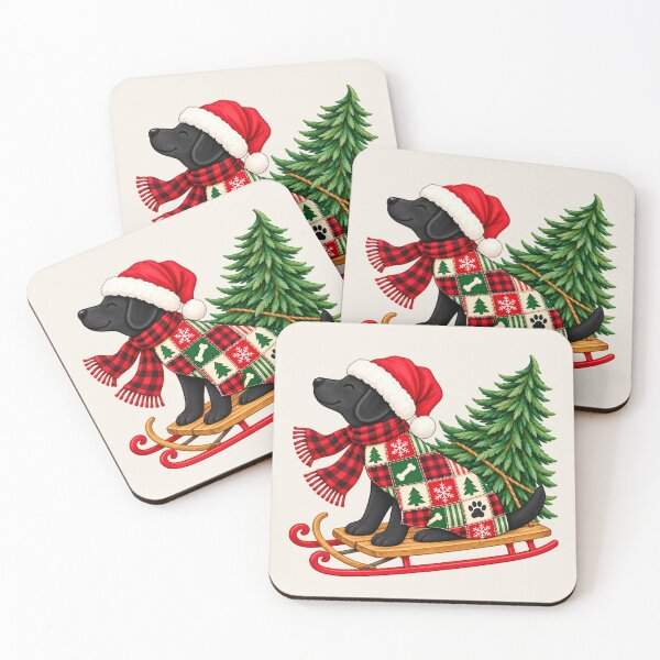 Item preview, Holiday Black Lab Christmas Sled designed and sold by emrdesigns.