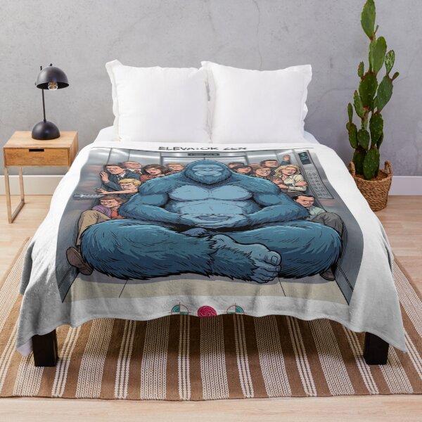Item preview, Elevator Zen Bigfoot - Funny Meditating Sasquatch Illustration designed and sold by Whimsy Trail Co.
