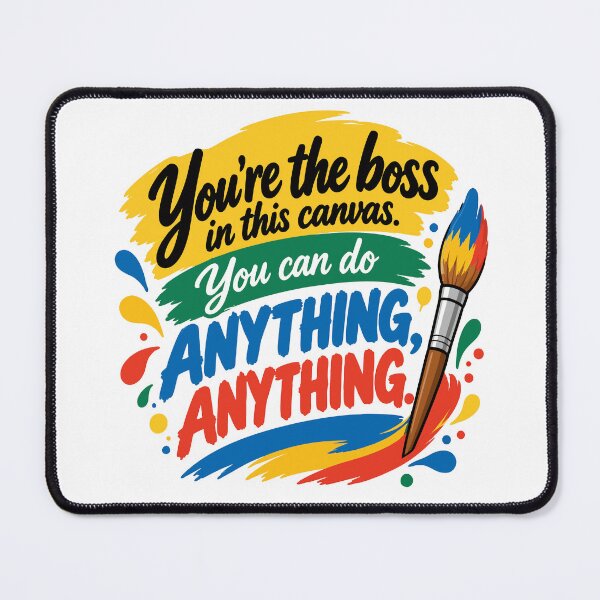 Item preview, Bob Ross Quote – You're the Boss in This Canvas designed and sold by karamram.