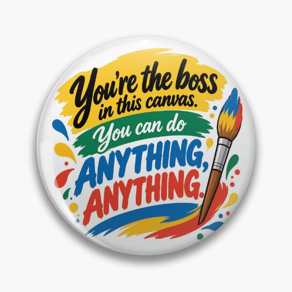 Item preview, Bob Ross Quote – You're the Boss in This Canvas designed and sold by karamram.