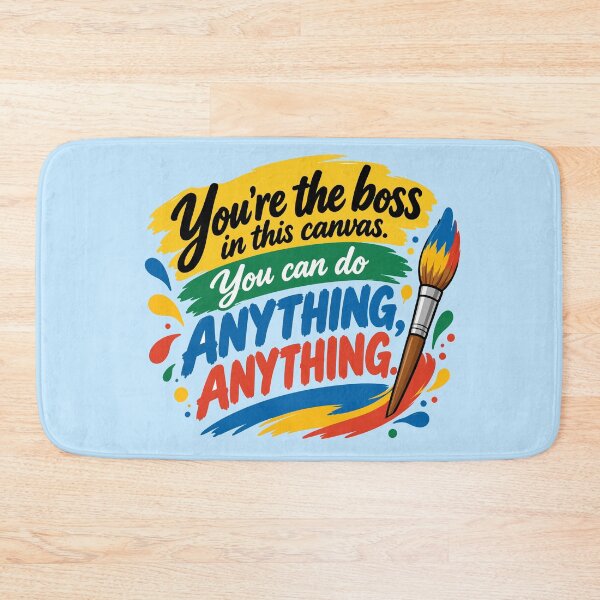 Item preview, Frase de Bob Ross: Tú eres el jefe en este lienzo. designed and sold by karamram.