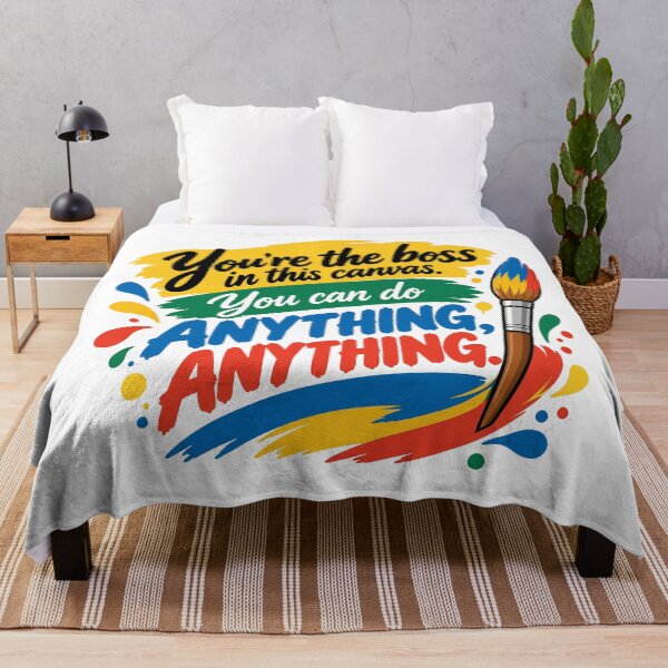 Item preview, Bob Ross Quote – You're the Boss in This Canvas designed and sold by karamram.