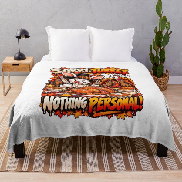 Item preview, Thanksgiving - Sorry, Turkey Nothing Personal! Funny Bunny Thanksgiving Dinner Humor designed and sold by bunnymode.