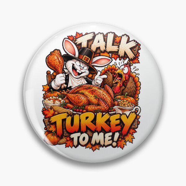 Item preview, Thanksgiving - Talk Turkey To Me! Funny Bunny Thanksgiving Dinner Humor designed and sold by bunnymode.