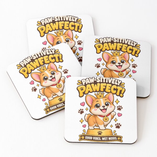 Item preview, Paw-sitively Pawfect Cute Corgi Pun designed and sold by Flamocha.