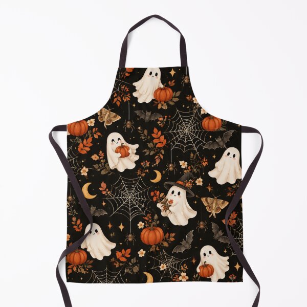 Item preview, Cute Ghost Botanical Halloween Pattern designed and sold by MarselArt.
