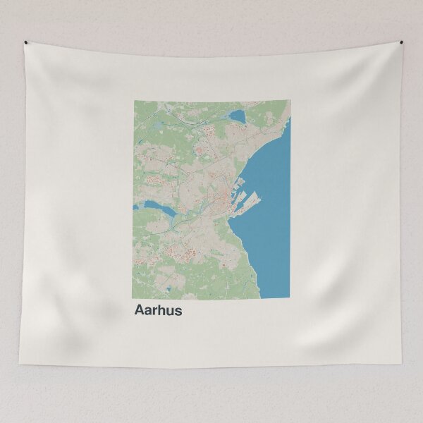 Item preview, Aarhus Minimalistic Map Art designed and sold by MapsNerd.