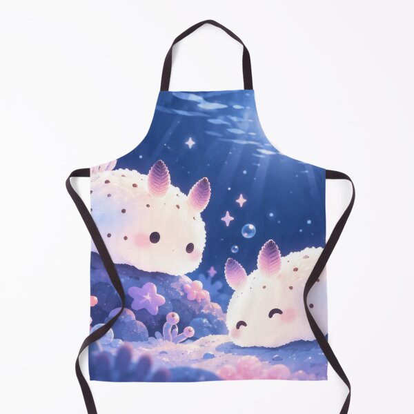 Item preview, Sea Bunny Slug Pair in a Moonlit Coral Reef Kawaii Ocean designed and sold by AshiraCreations.