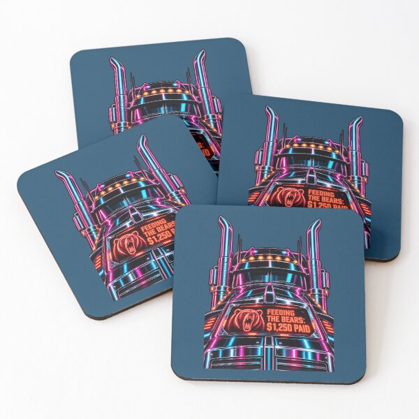 Item preview, Synthwave Trucker & Feeding The Bears designed and sold by NomadForge.