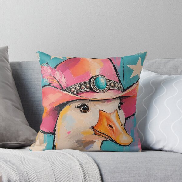 Item preview, Funky Cowgirl Goose Pink Cowboy Hat Art designed and sold by Luvahawb.