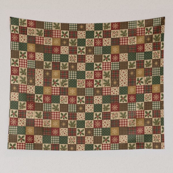 Item preview, Vintage Country Christmas Patchwork Quilt Pattern designed and sold by madtoyman.