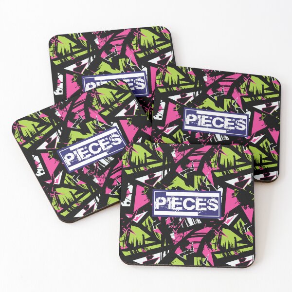 Item preview, Pieces Shattered Neon Pink Green Abstract Grunge Art designed and sold by Minem39.