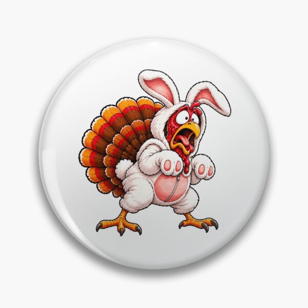 Item preview, Thanksgiving -  Funny Scered Turkey in Bunny Costume- Thanksgiving Humor designed and sold by bunnymode.
