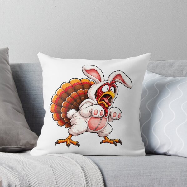 Item preview, Thanksgiving -  Funny Scered Turkey in Bunny Costume- Thanksgiving Humor designed and sold by bunnymode.