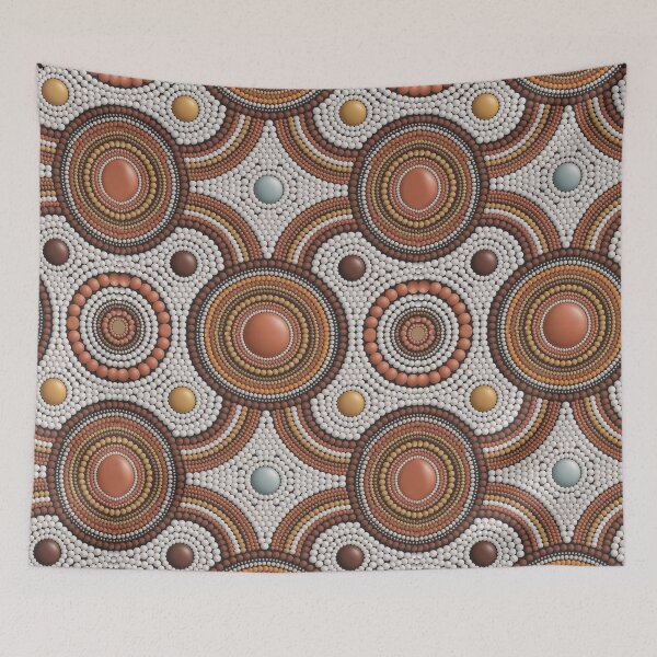 Item preview, Aboriginal Dot Painting Campsite Pattern designed and sold by AboriginalartVI.