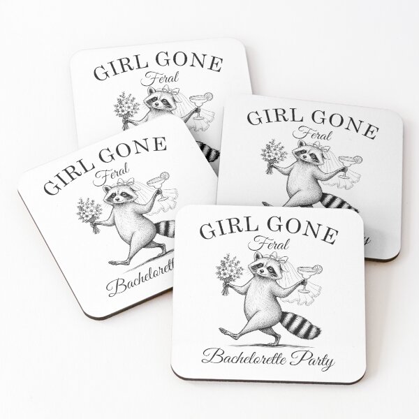 Item preview, Girls Gone Feral Bachelorette Party Raccoon designed and sold by zuno-snax.
